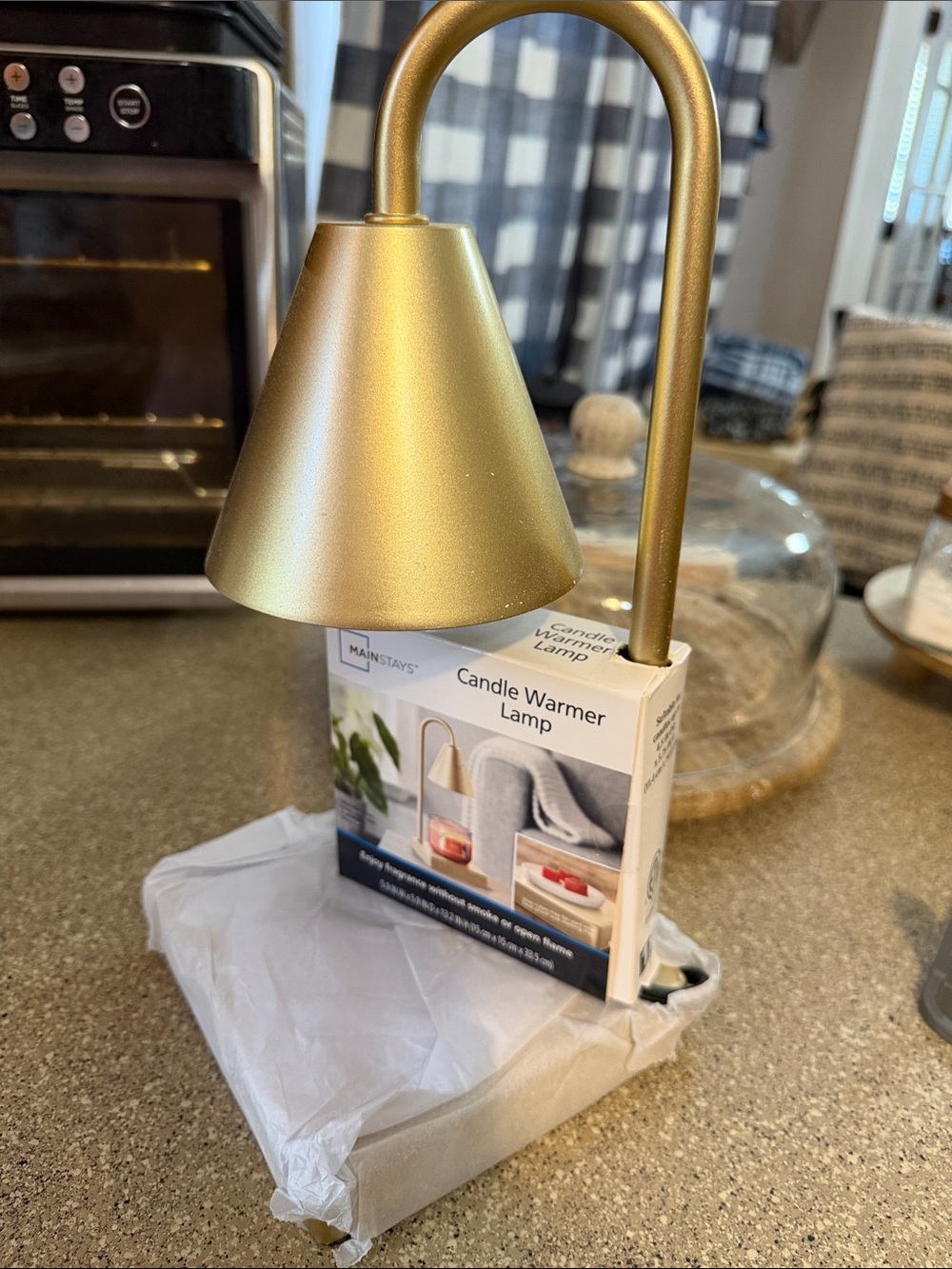 Mainstays Metallic Gold Candle Warmer Lamp